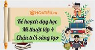 Kế Hoạch Dạy Học Môn Mĩ Thuật Lớp 3 Chân Trời Sáng Tạo Bản 1